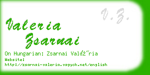 valeria zsarnai business card